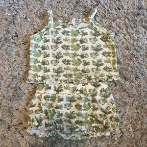 SOLD Kate Quinn Leaf Print baby Set